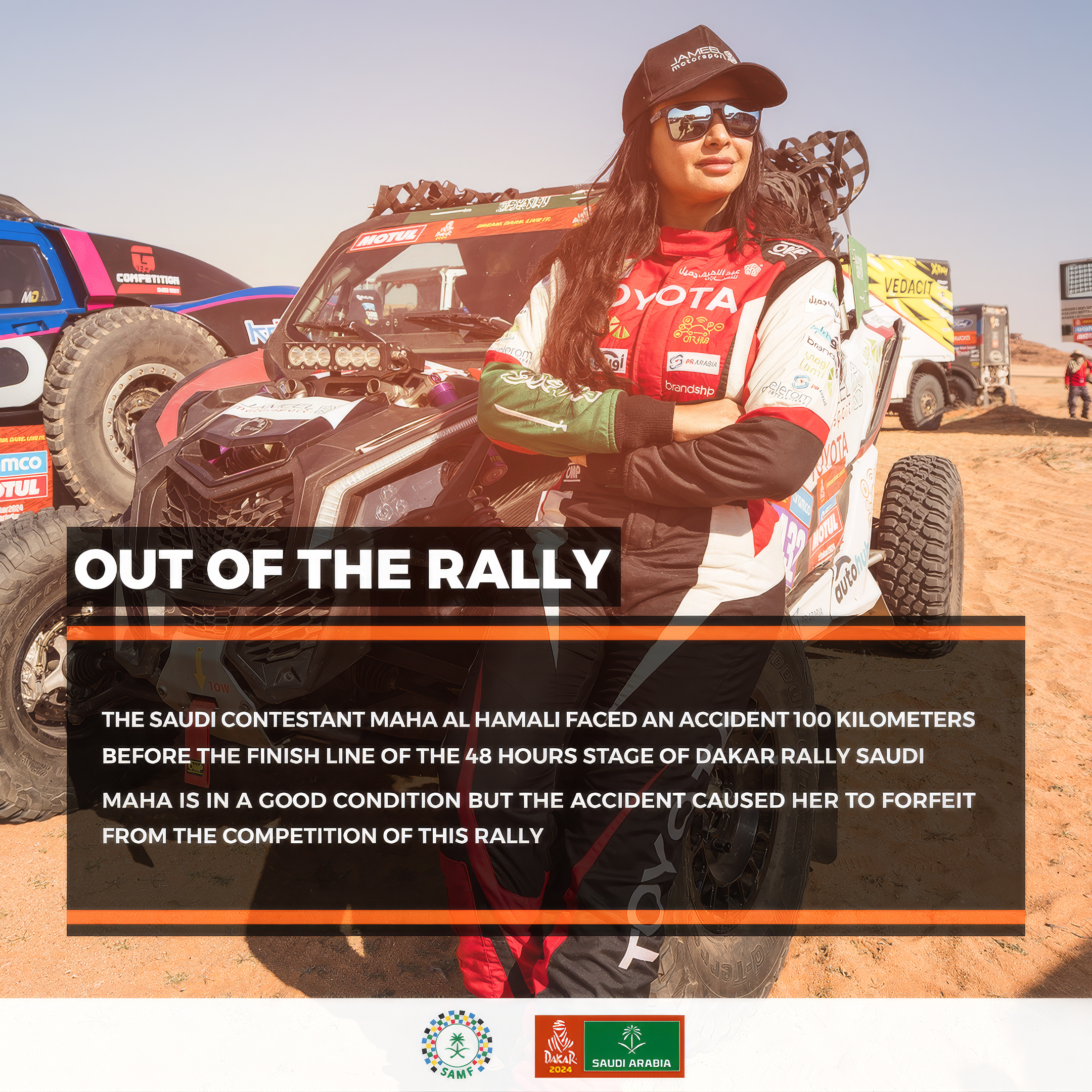 Out of the rally — Maha Al Hamali