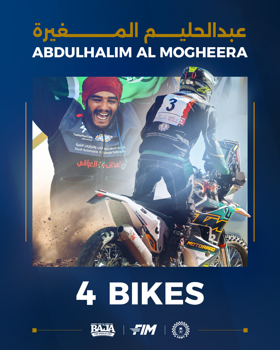 Abdulhalim Al Mogheera — fourth, bikes