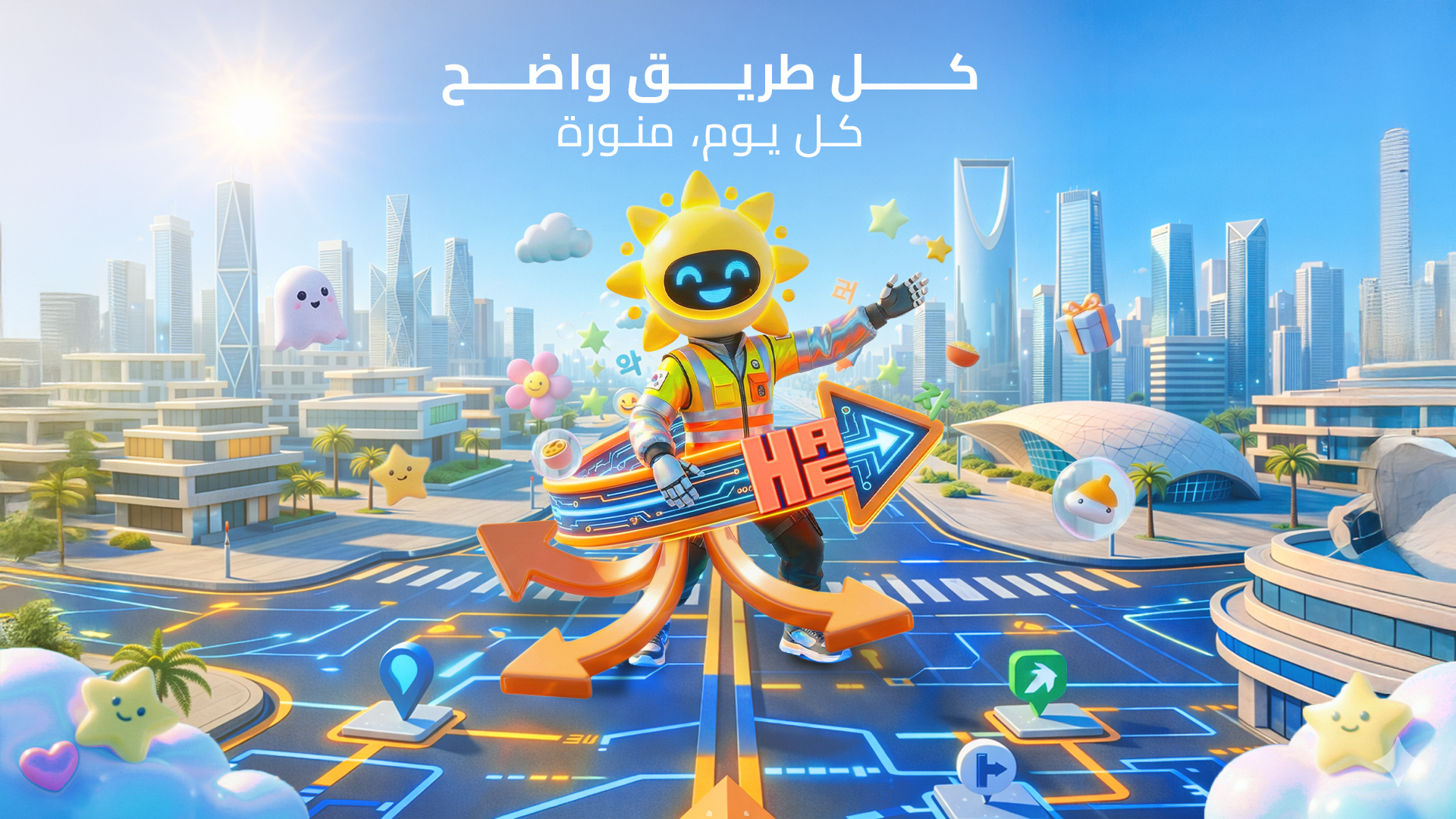 Key visual — Clear lanes, all the way (Arabic)