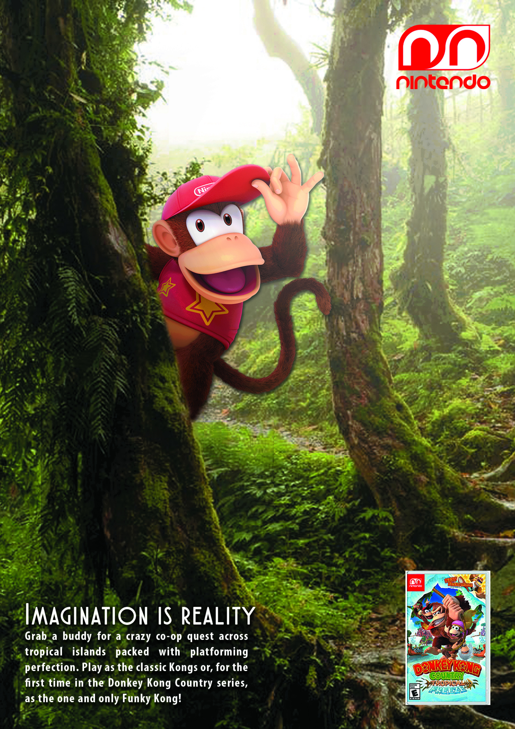 Magazine ad — Imagination is reality, Donkey Kong Country Tropical Freeze